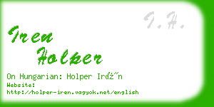 iren holper business card